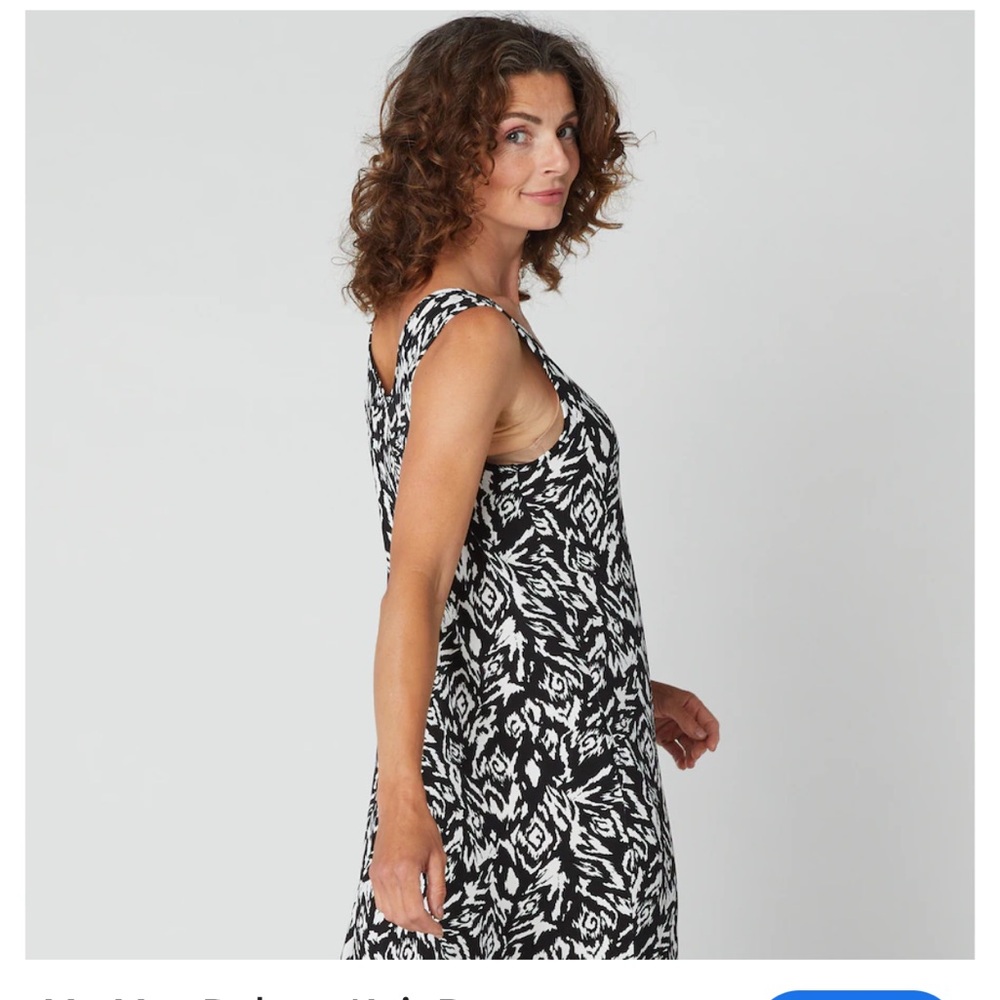 Gorgeous VTG Tango Mango Floral Print black and white Dress Sz S!NWOT-☀️🌸​​